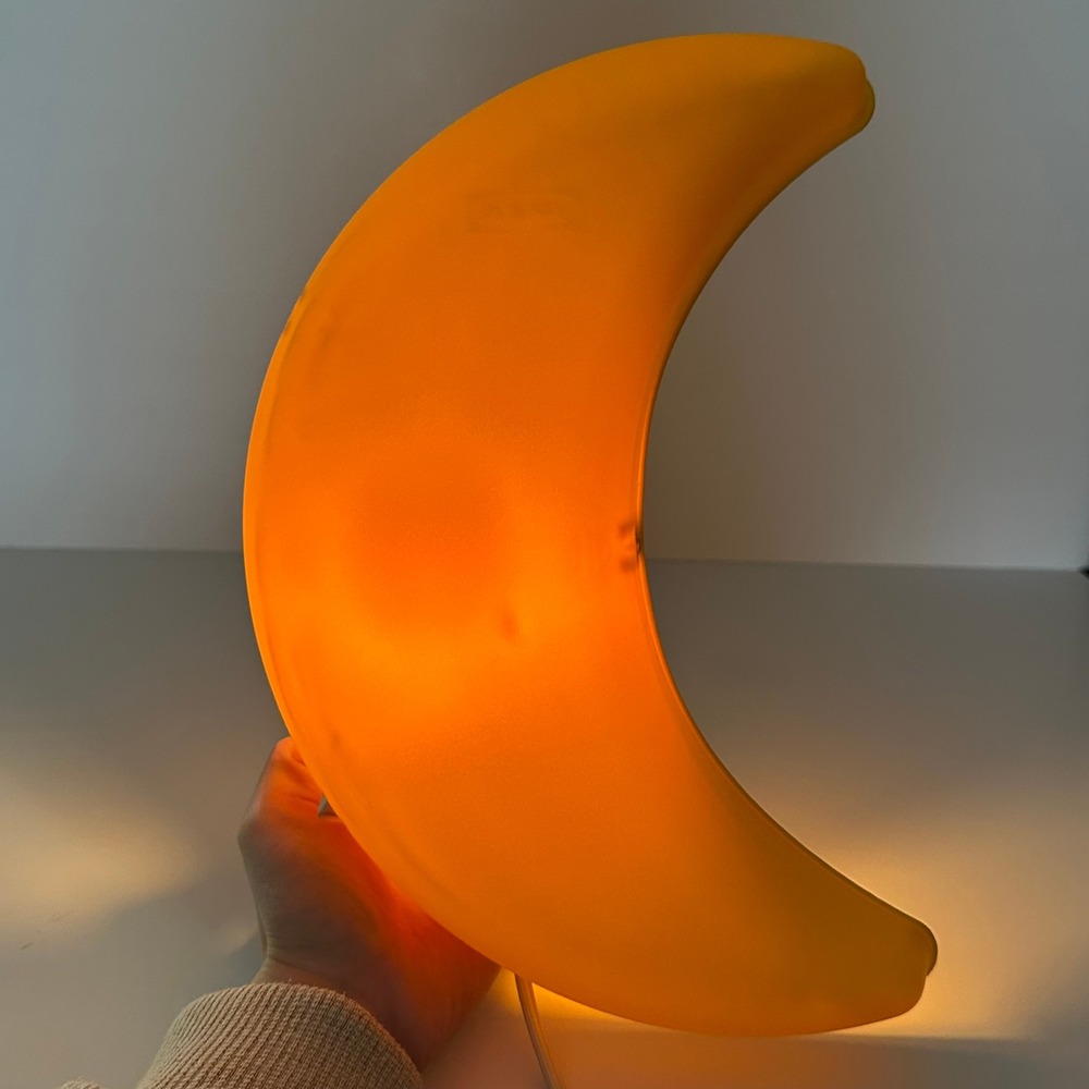 Vintage IKEA Smila Mane Crescent Moon Wall Lamp Yellow Anna Efverlund Y2K Retro